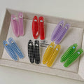 Plaid Heart Hair Clip - DippedShop Wholesale - #0691