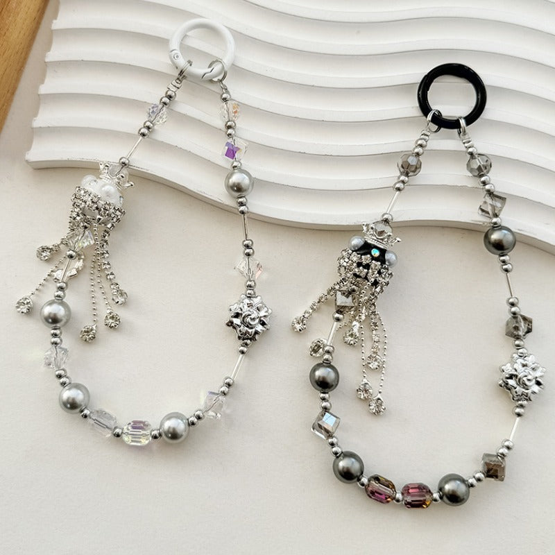 Minimalist Crystal Tassel Keychain Bag Charm DP25C901