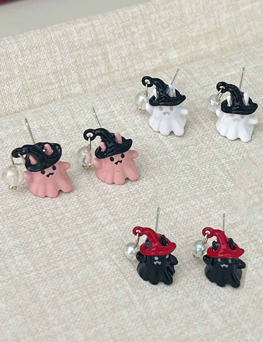 Cute Halloween Mini Ghost Stud Earrings DP25G504