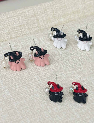 Cute Halloween Mini Ghost Stud Earrings DP25G504
