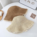 Elegant Lace Straw Bucket Hat - DippedShop Wholesale - #3747