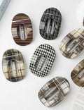 Color Block Plaid Hair Claw - DippedShop Wholesale - #4995