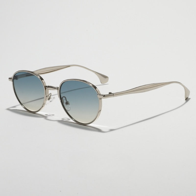 Metal Oval Frame Sunglasses - DippedShop Wholesale - #1923