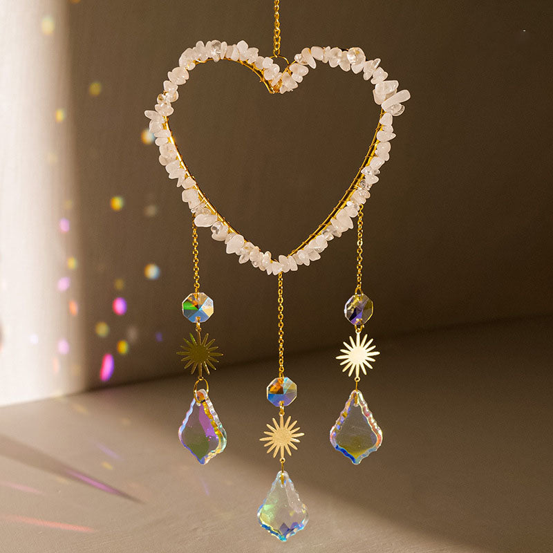 Crystal Heart Suncatcher - DippedShop Wholesale - #1779