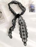 Elegant Floral Embroidered Lace Skinny Scarf MK2BW6W6NSI02