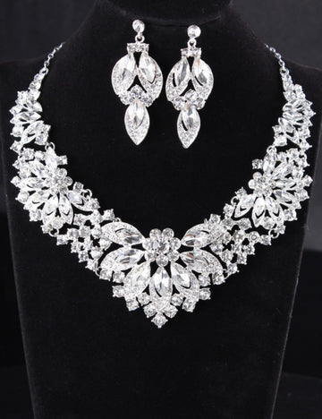 Vintage Crystal Flower Jewelry Set DPJS1209