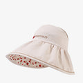 Casual Reversible Embroidery Wide Brim Sun Hat 8BK6HAT168T