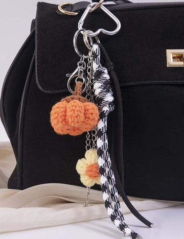 Halloween Pumpkin Rope Braided Bag Charm DP25G420