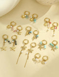 Starfish Shell Hoop Earrings - DippedShop Wholesale - #7411