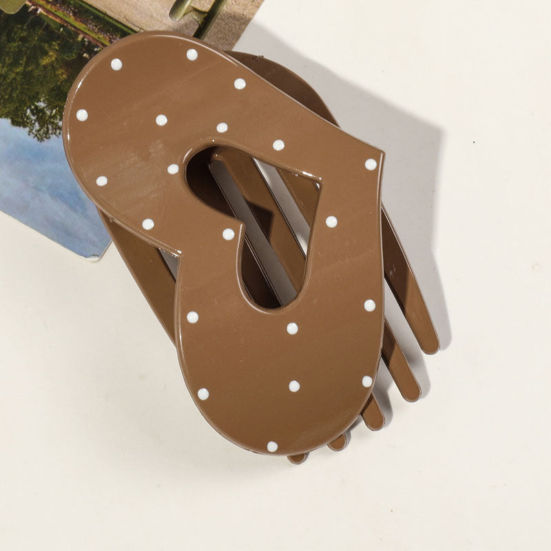 Polka Dot Hair Claw Clip - DippedShop Wholesale - #9347