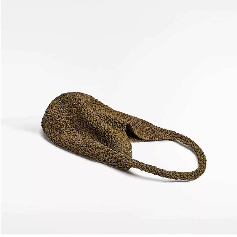 Hollow Woven Straw Shoulder Bag - DippedShop Wholesale - #0595