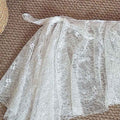 Asymmetrical Lace Layered Wrap Mesh Mini Skirt MK2BW6W1SL06