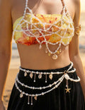 Beach Shell Starfish Layered Link Waist Chain 8ZA6JBC100T