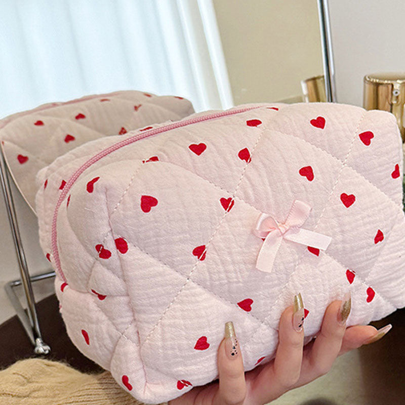 Quilted Floral Cosmetic Bag - DippedShop Wholesale - #0867