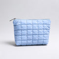 Minimalist Solid Color Quilt Shell Cosmetic Bag 6C5CO271
