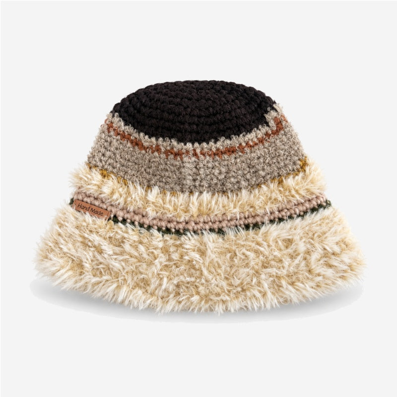 Color Block Splice Floral Jacquard Bucket Hat 6W6HAT634
