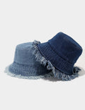 Frayed Wide Brim Bucket Hat - DippedShop Wholesale - #4259