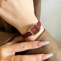 Vintage Square Dial Quartz Leather Strap Watch MK2SSAS6W6JWA03
