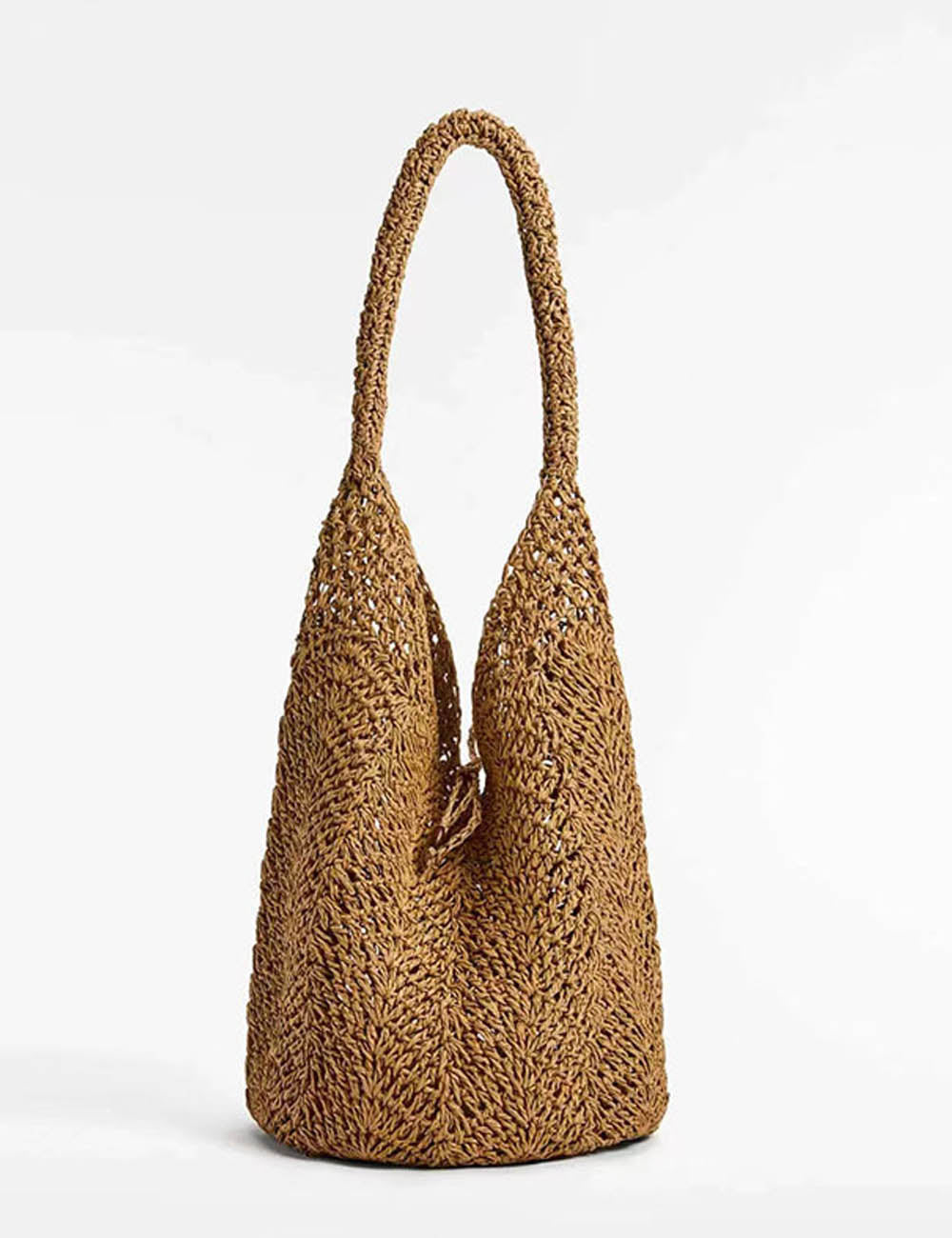 Hollow Woven Straw Shoulder Bag - DippedShop Wholesale - #9523