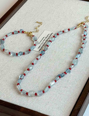 Aquamarine Handcrafted Beaded Jewelry DP25F842