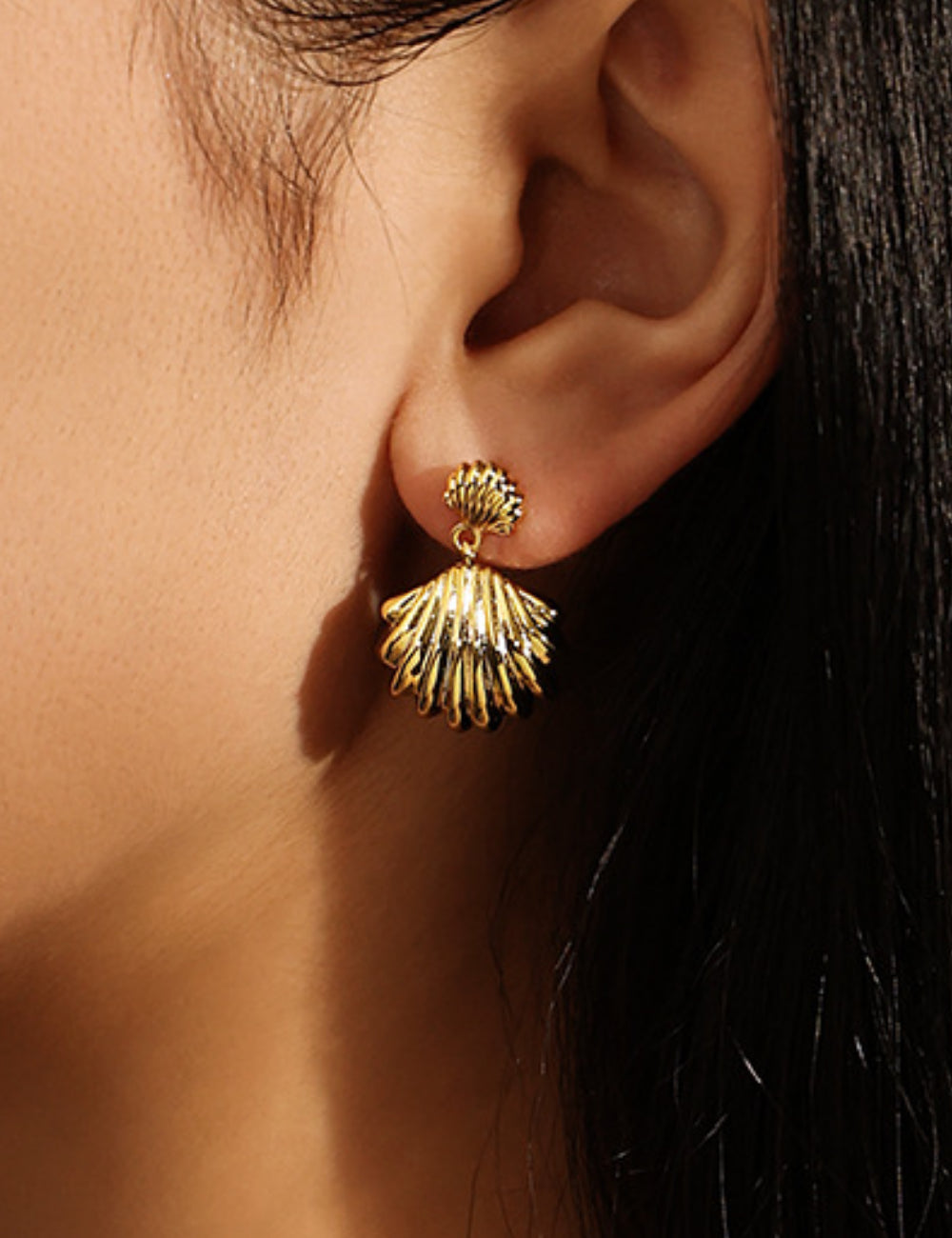 Vintage Elegant Scallop Geometrical Earrings DPJE8