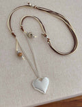 Heart Pendant Adjustable Necklace - DippedShop Wholesale - #4499