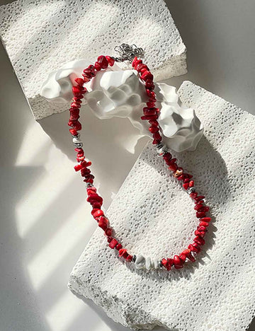 Irregular Natural Stone Handmade Choker Necklace DP25F840