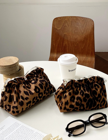 Vintage Leopard Cosmetic Bag - DippedShop Wholesale - #5907