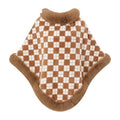 Plaid Faux Fur Poncho Cape - DippedShop Wholesale - #0435