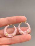 Vintage Enamel Hoop Earrings - DippedShop Wholesale - #9763