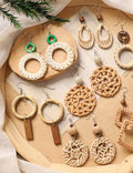 Boho Rattan Dangle Earrings - DippedShop Wholesale - #4755