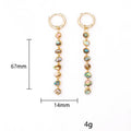 Natural Shell Beaded Dangle Earrings - DippedShop Wholesale - #8979