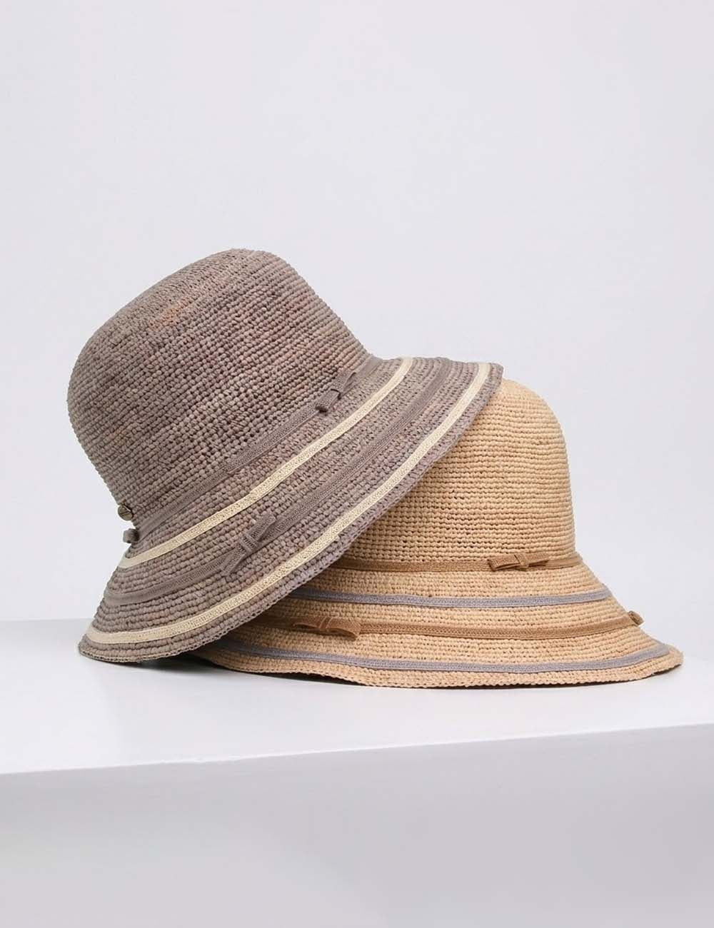Bow Knot Straw Hat - DippedShop Wholesale - #3907