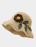 Handmade Crochet Sunflower Hollow Bucket Hat 8BK6HAT176L