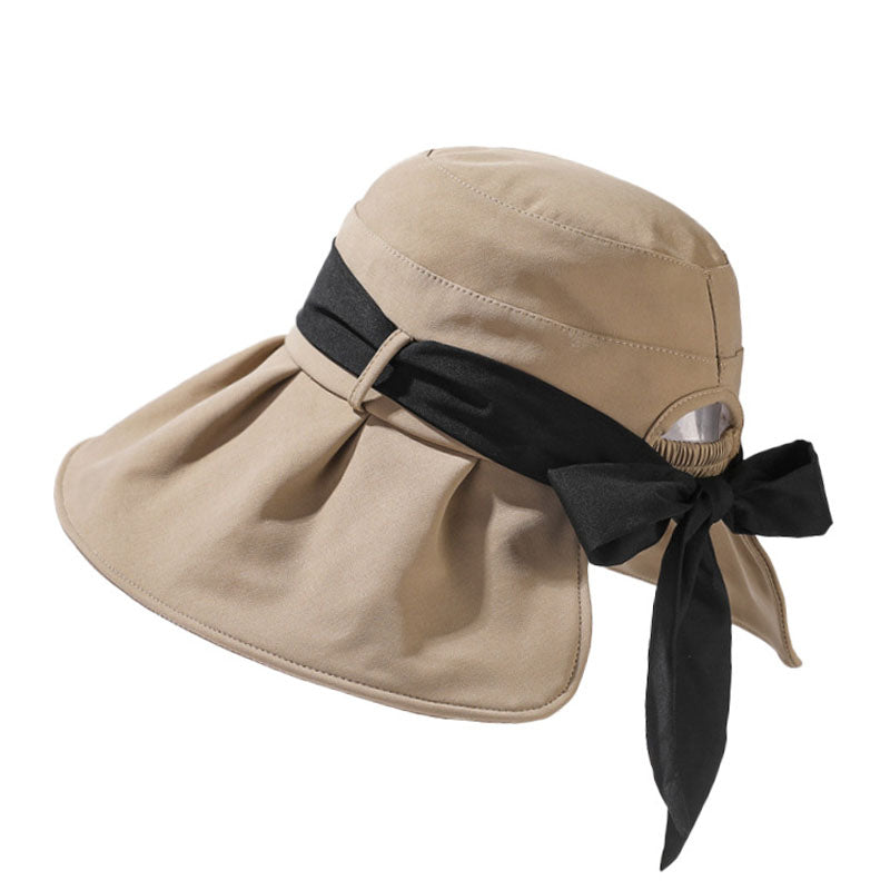 Elegant Bow Knot Wide Brim Bucket Hat 8BK6HAT158T