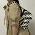 Beaded Woven Shoulder Bag - DippedShop Wholesale - #5539