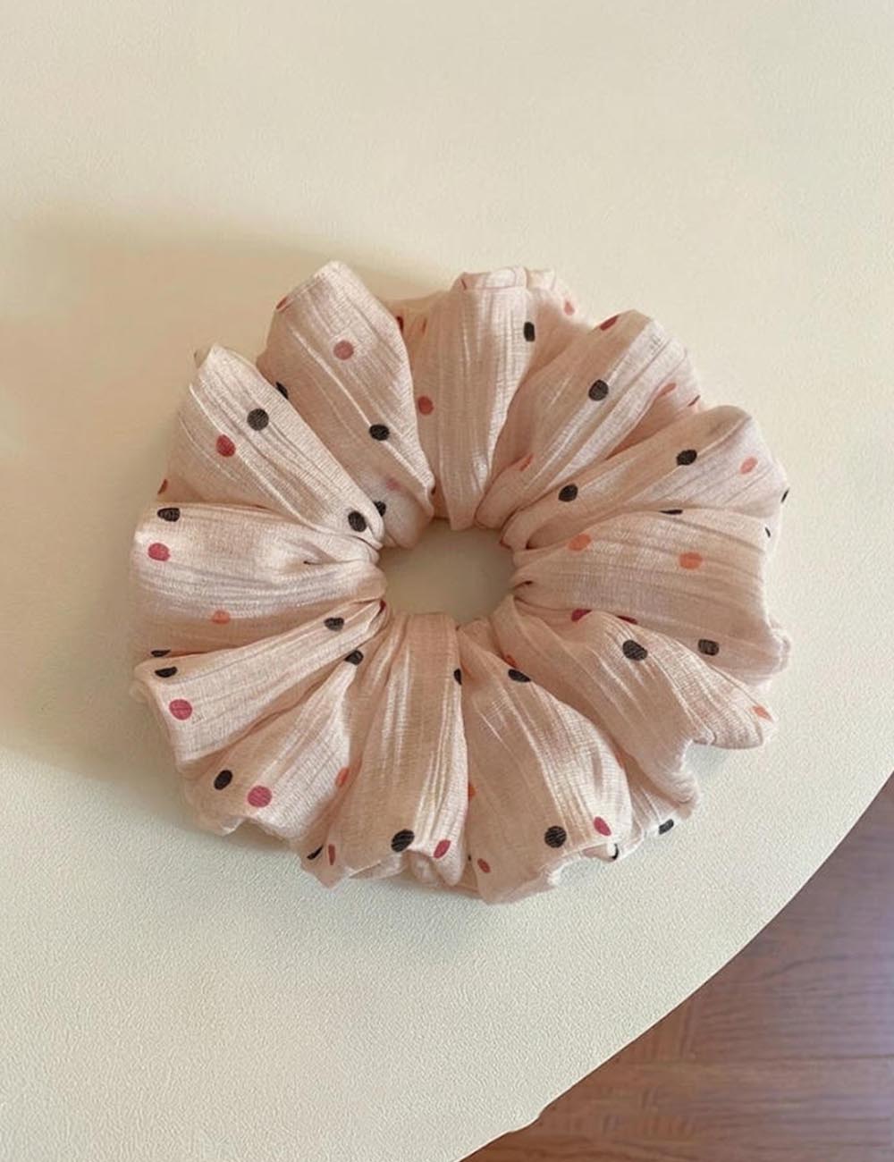 Pink Polka Dot Scrunchie - DippedShop Wholesale - #1587