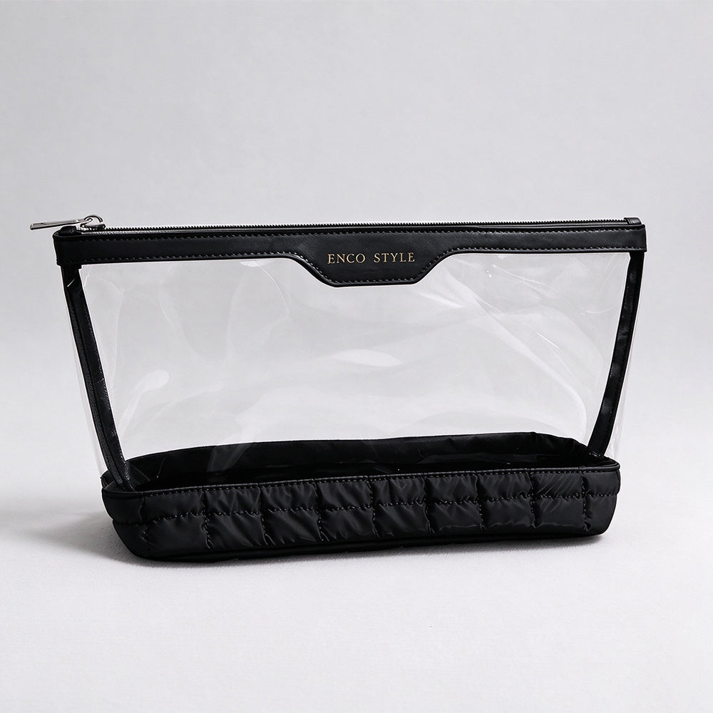 Minimalist Solid Color Quilt Shell Cosmetic Bag 6C5CO271