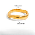 Trendy Gold Plated Twist Zirco - DippedShop Wholesale - #5363