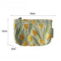 Vintage Tulip Jacquard Large Capacity Makeup Bag MK2BW6W10BOB387