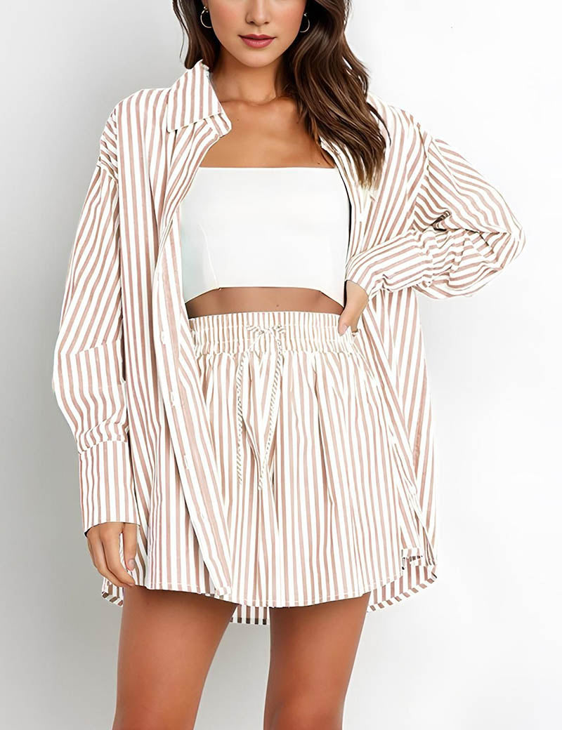 Stripe Color Block Set - DippedShop Wholesale - #8275