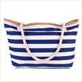 Minimalist Striped Large Capacity Canvas Shoulder Bag MK2BLW6W10BBG558
