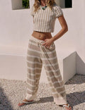 Striped Top and Pants Set - DippedShop Wholesale - #3747