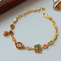 Vintage Gold Flower Bracelet - DippedShop Wholesale - #8387
