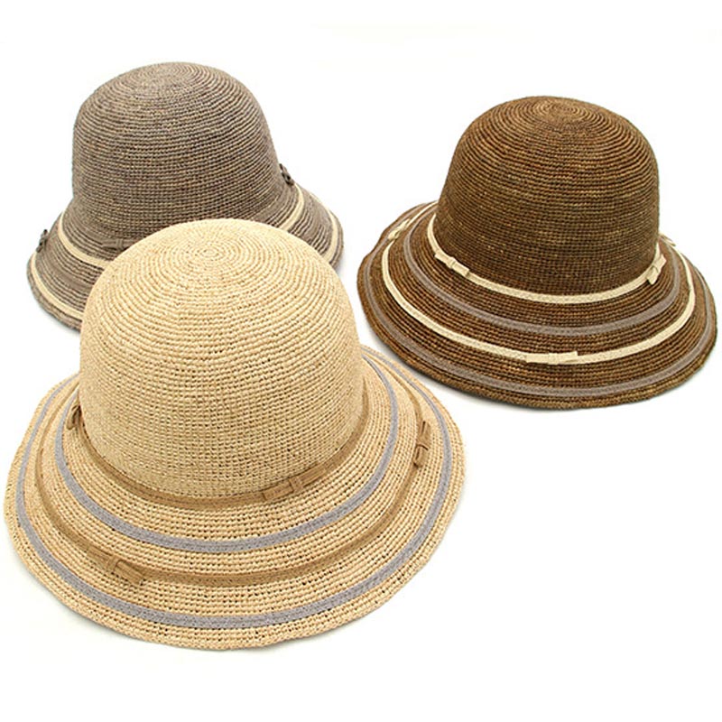 Bow Knot Straw Hat - DippedShop Wholesale - #3907