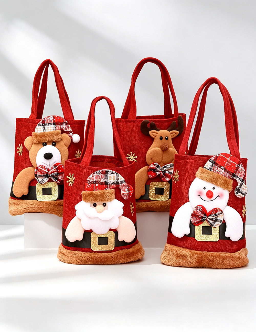 Christmas Plush Doll Gift Pouch Handbag 6W10BOB1351