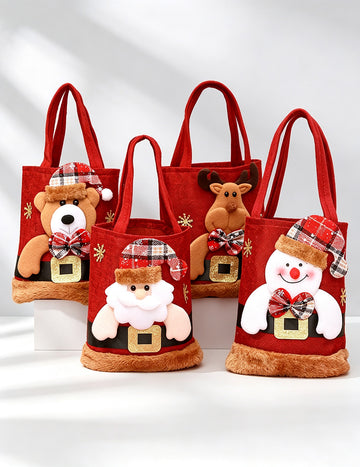 Christmas Plush Doll Gift Pouch Handbag 6W10BOB1351
