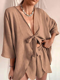 String Tie Shirt and Shorts - DippedShop Wholesale - #0803
