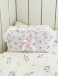 Lace Trim Floral Cosmetic Bag - DippedShop Wholesale - #3619
