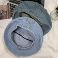 Fashion Washed Solid Color Denim Beret MK2BW6W6HAT103